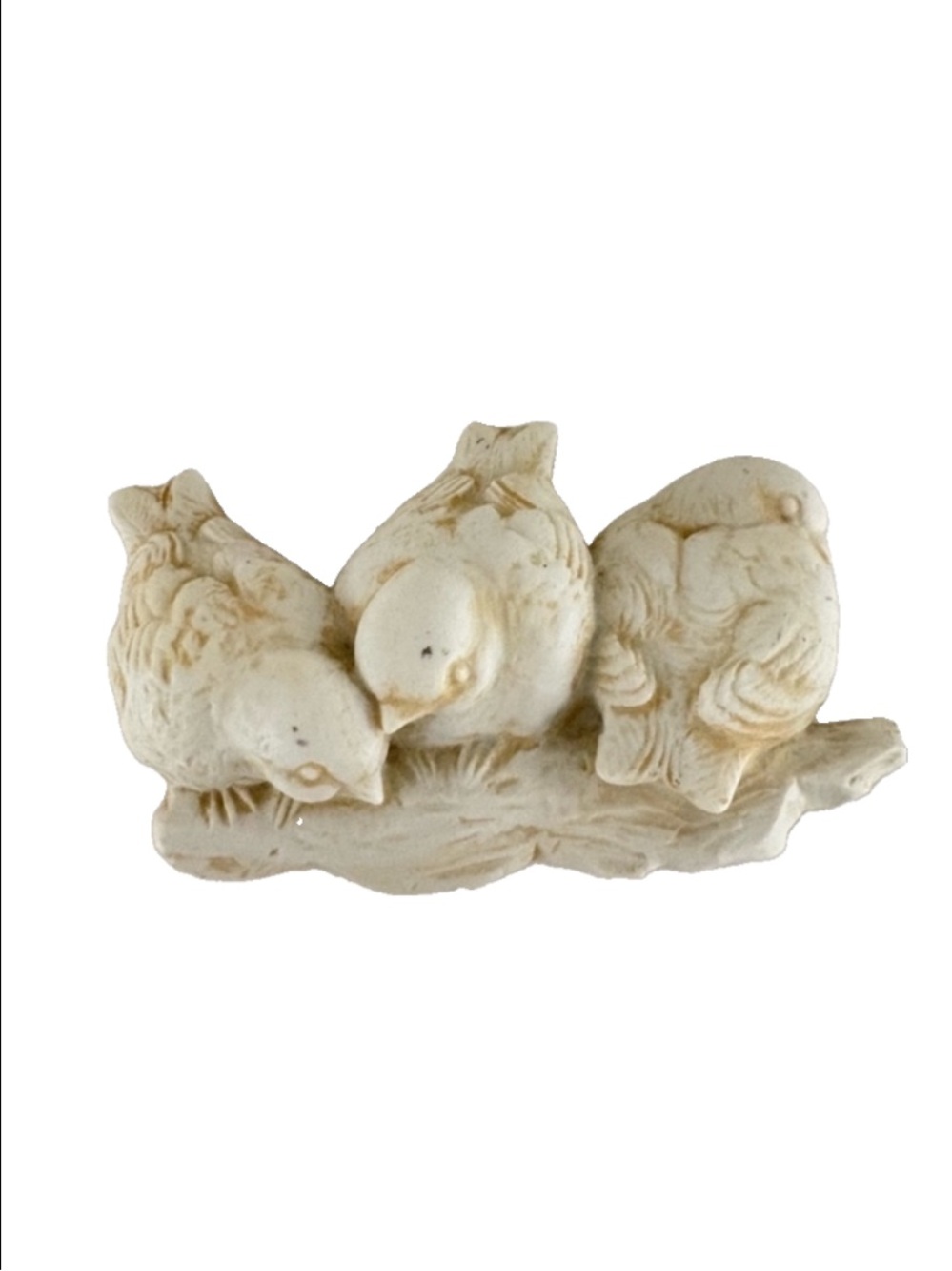 Vintage Hen-Feathers Trio of Birds on a Branch Wall Plaque Decor
